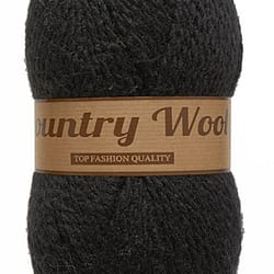 Country wool Zwart (001)