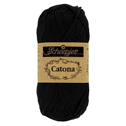 Scheepjes Catona JET BLACK (110) 50G