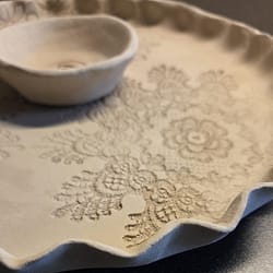Chip & dip schaal keramiek kleien Babberich